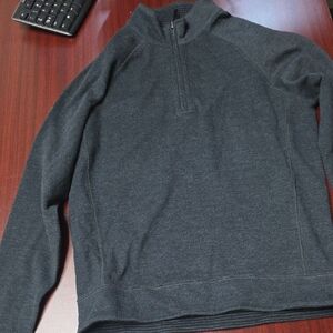 Men's Charcoal Zip-Up Sweater